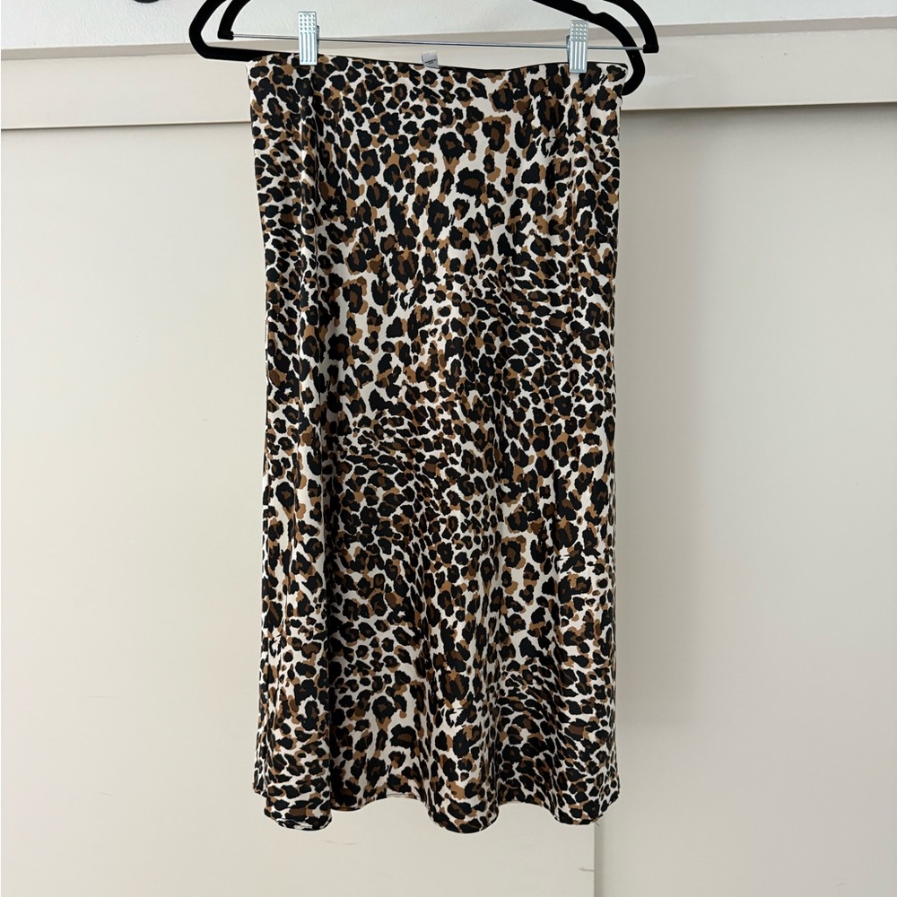 Express Leopard Midi Skirt Cocktail